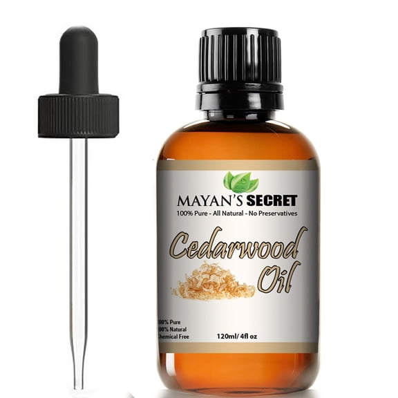 Mayan's Secret Cedarwood Essential Oil, 100% Pure, Steam Distilled, Aromatherapy & DIY Beauty, 4 fl oz
