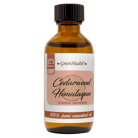GreenHealth Cedarwood (Himalayan) Essential Oil 2 fl oz Amber Glass Bottle with Cap