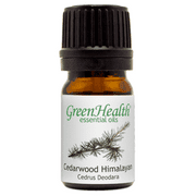 Cedarwood Himalayan Essential Oil - 5 ml - Amber Glass Bottle w/ Euro Dropper - GreenHealth