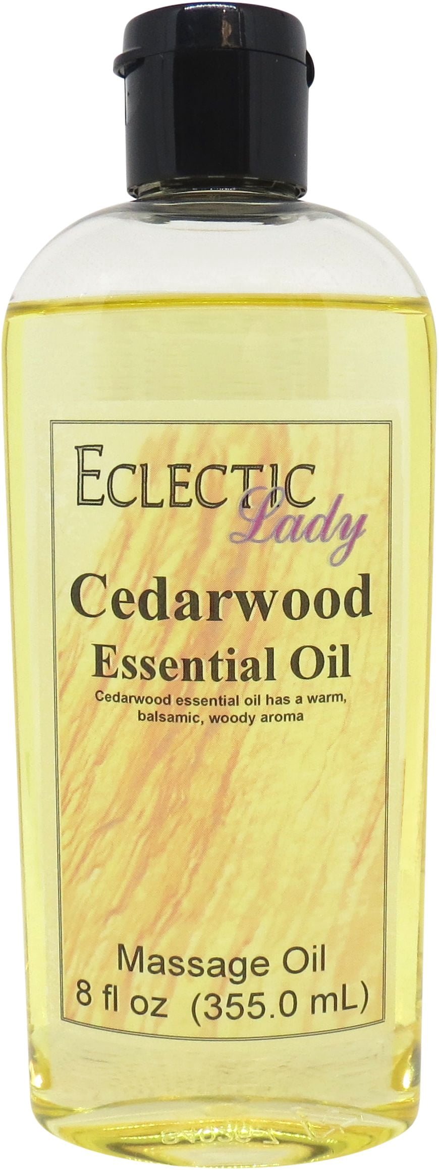 Cedarwood Massage Oil by Eclectic Lady, 8 oz, Sweet Almond Oil and Jojoba Oil