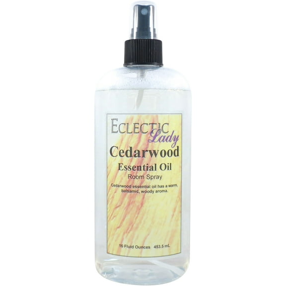 Cedarwood Room Spray by Eclectic Lady, 16 Ounces, Fragrant Aromatic Room Mist For Home, Room, Office, Made with Essential Oils