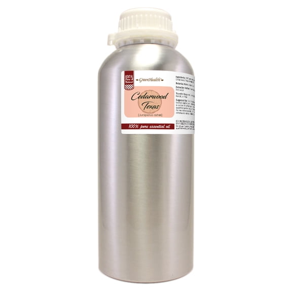 GreenHealth Cedarwood Texas Essential Oil 32 fl oz Pure Natural Aluminum Bottle