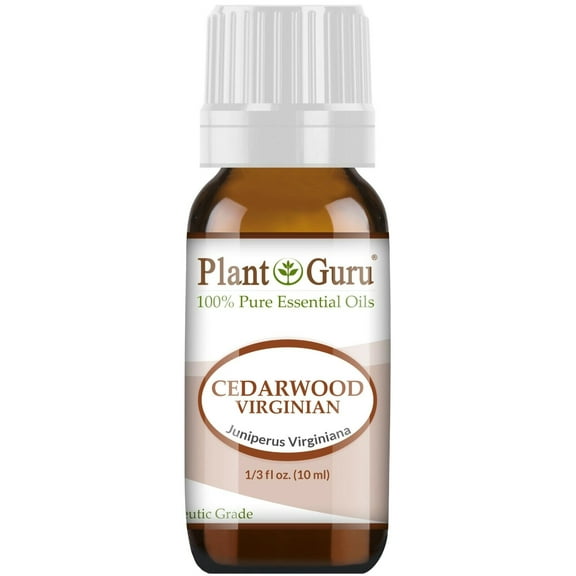 Cedarwood (Virginia) Essential Oil 10 ml. 100% Pure Natural Undiluted Therapeutic Grade For Skin, Body and Hair Growth. Great For Aromatherapy Diffuser And DIY Soap Making