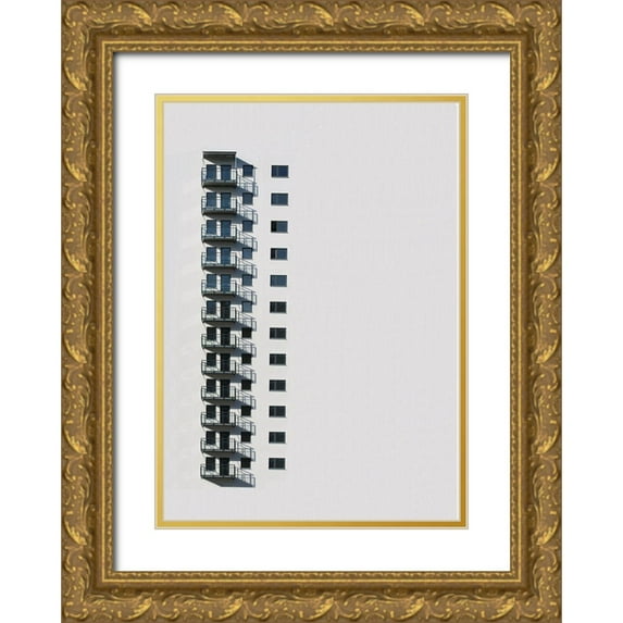 Cederberg, Marcus 11x14 Gold Ornate Wood Framed with Double Matting Museum Art Print Titled - Balconies
