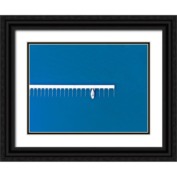 Cederberg, Marcus 14x11 Black Ornate Wood Framed with Double Matting Museum Art Print Titled - Lonely sail