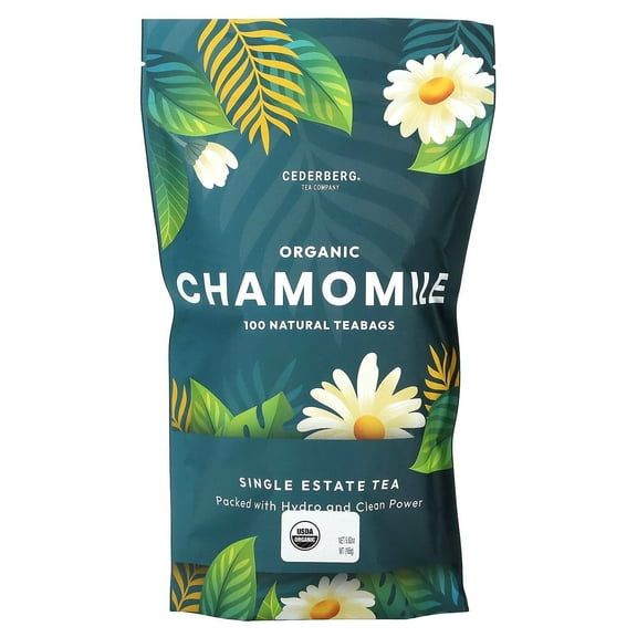 Cederberg Tea Co, Organic Chamomile, Caffeine Free, 100 Natural Teabags, 5.82 oz (165 g) Pack of 2