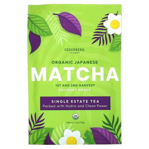 Cederberg Tea Co, Organic Japanese Matcha Powder, 4 oz (113 g) Pack of 3