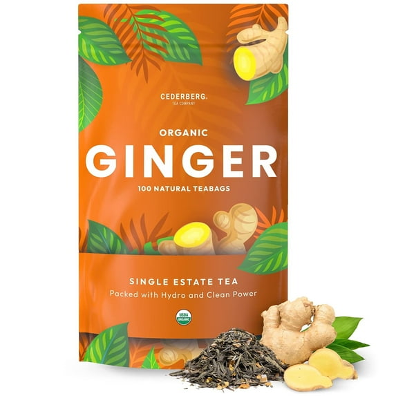 Cederberg Tea Company Organic Ginger Tea Bags -100 | Caffeine Free | Non GMO
