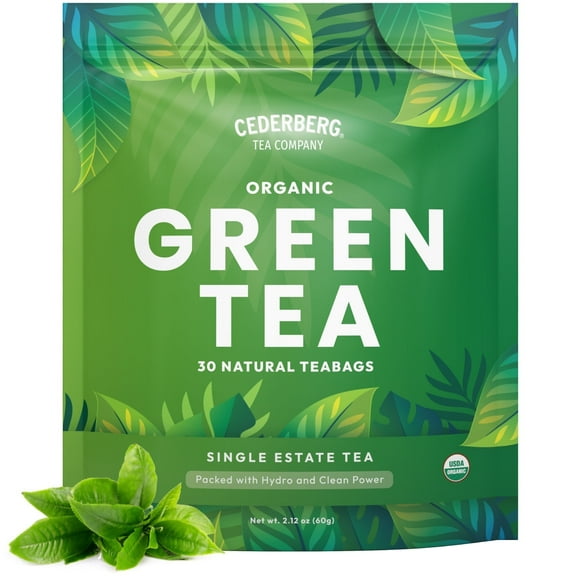 Cederberg Tea Company Organic Green Tea Bags - 30 count | Organic | from Single Origin | Eco-Friendly | Non-GMO with Zero Sugar