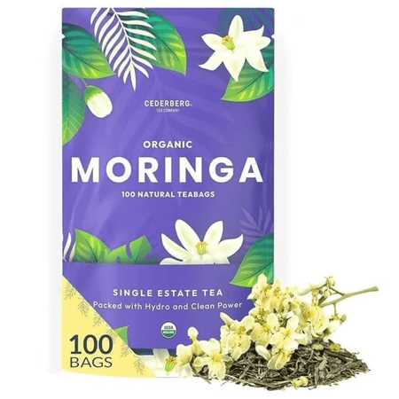 Cederberg Tea Company Organic Moringa Tea Bags -100 | Caffeine Free | Non GMO