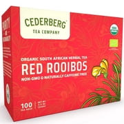 Cederberg Tea Company Organic Rooibos Red Tea Bags – 100 Count – Caffeine Free, Non-GMO, Single Origin Red Rooibos Tea