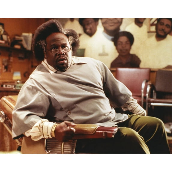 Cedric The Entertainer sitting in Stripes Long sleeve Polo Photo Print (8 x 10)
