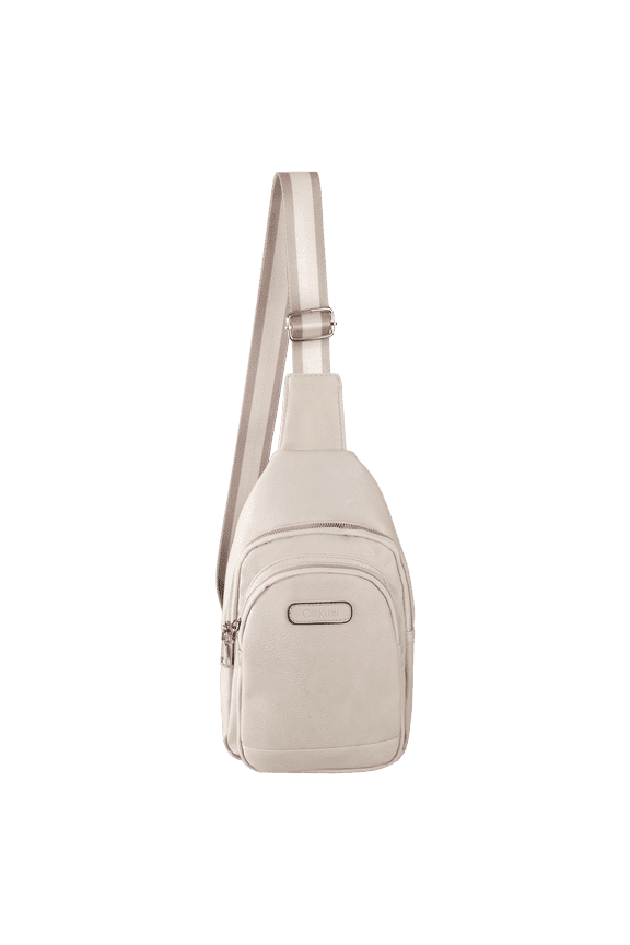 Texture Sling With Web Handle and Logo Patch (Stone)