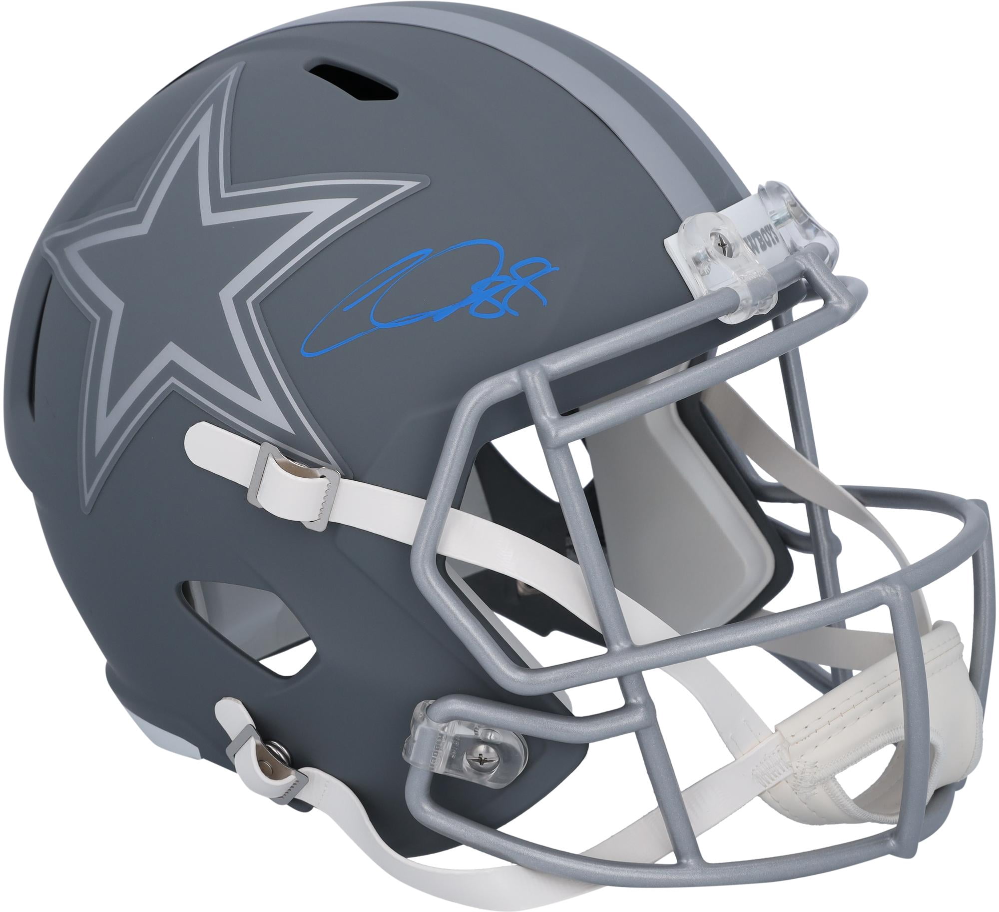 CeeDee Lamb Dallas Cowboys Autographed 2024 Slate Speed Replica Helmet - Fanatics Authentic Certified