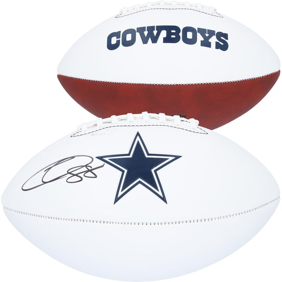 CeeDee Lamb Dallas Cowboys Autographed Franklin White Panel Football - Fanatics Authentic Certified