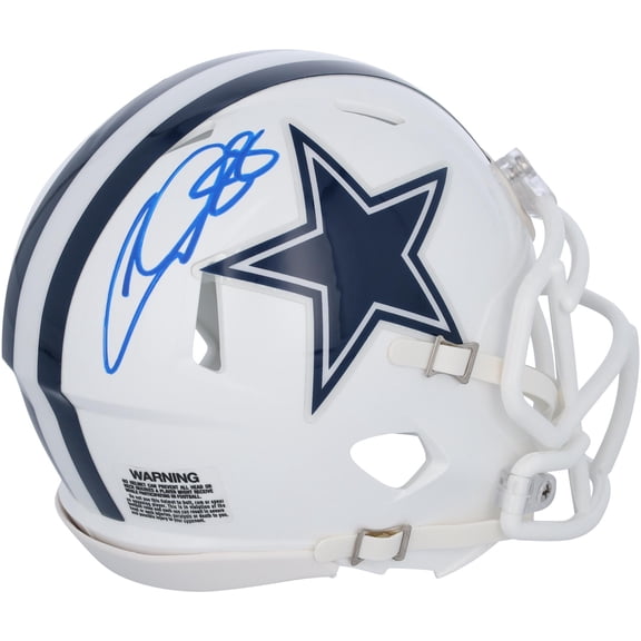 CeeDee Lamb Dallas Cowboys Autographed Riddell White 2022 Alternate Speed Mini Helmet - Fanatics Authentic Certified