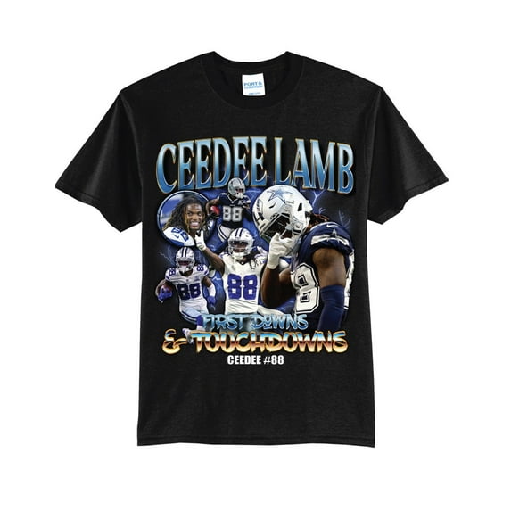 Ceedee Lamb Rapper Tee,Black Color,Size M