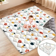 Ceekliybear Baby Play Mat 50" x 50" - Foldable Soft Foam Mat for Infants and Toddlers, Non-Slip & Machine Washable, Skin - Friendly Padded Playmat, Ideal for Playpen, Tummy Time, Travel