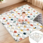 Ceekliybear Baby Play Mat 71" x 59" - Foldable Soft Foam Mat for Infants and Toddlers, Non-Slip & Machine Washable, Skin - Friendly padded playmat, Ideal for Playpen, Tummy Time, Travel