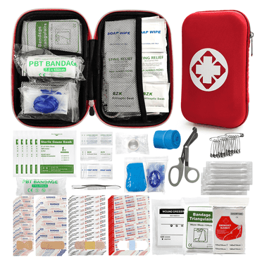 Ceeport 215Pcs First Aid Kit Home Car Camping Hiking Emergency Supplies Small Compact Lovely Bag for School Outdoor, Basic Outdoor Essentials Survival Kit for Travel