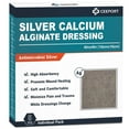 thumbnail image 1 of Ceeport Silver Calcium Alginate Wound Dressing, 4" x 4" Patches, Highly Absorbent Dressing Gauze, Non Stick Pads for Wounds, Soft and Comfortable Silver Dressing for Wound Care, 5 Packs, 1 of 7