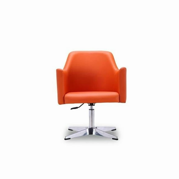 Ceets AC030-OR Pelo Adjustable Height Swivel Accent Chair, Orange