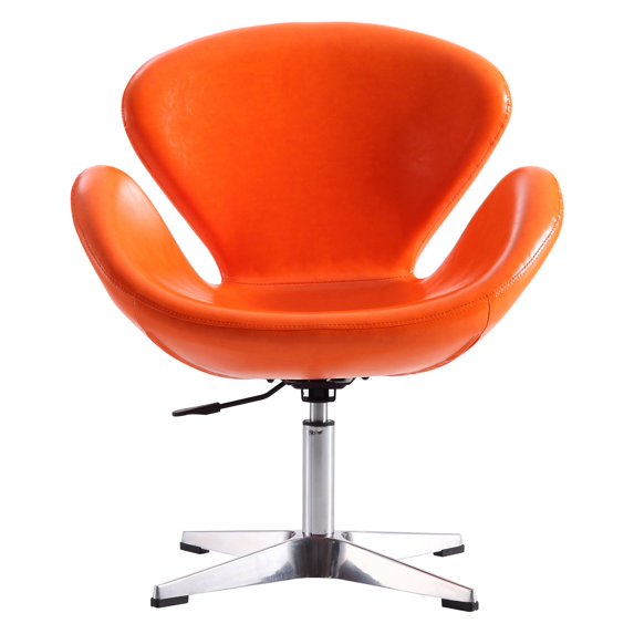 Ceets Raspberry Leatherette Adjustable Height Swivel Chair