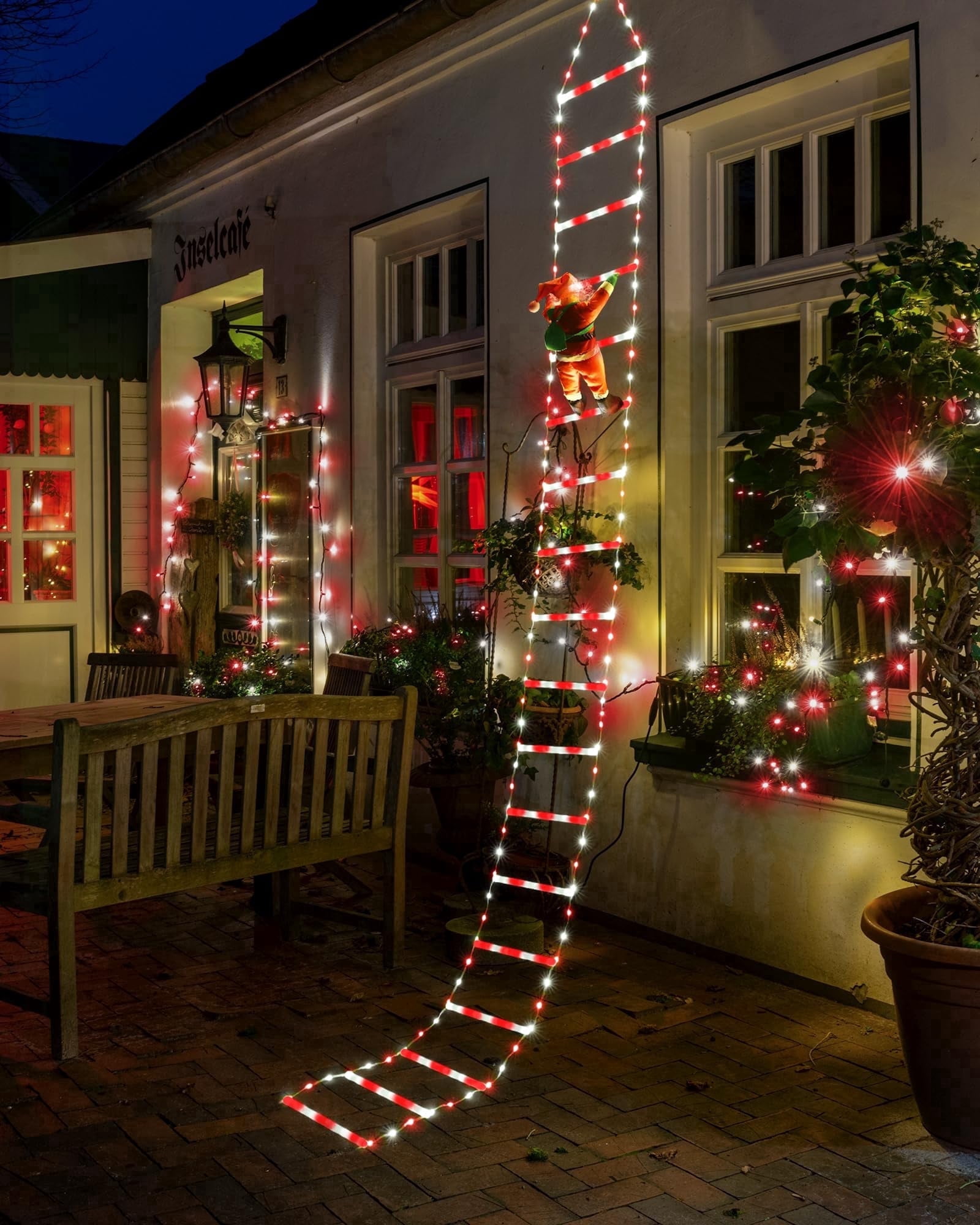 Lighting Rope Ladder Ceevoo LED Christmas Lights, 10ft Christmas Decorative Ladder String ...