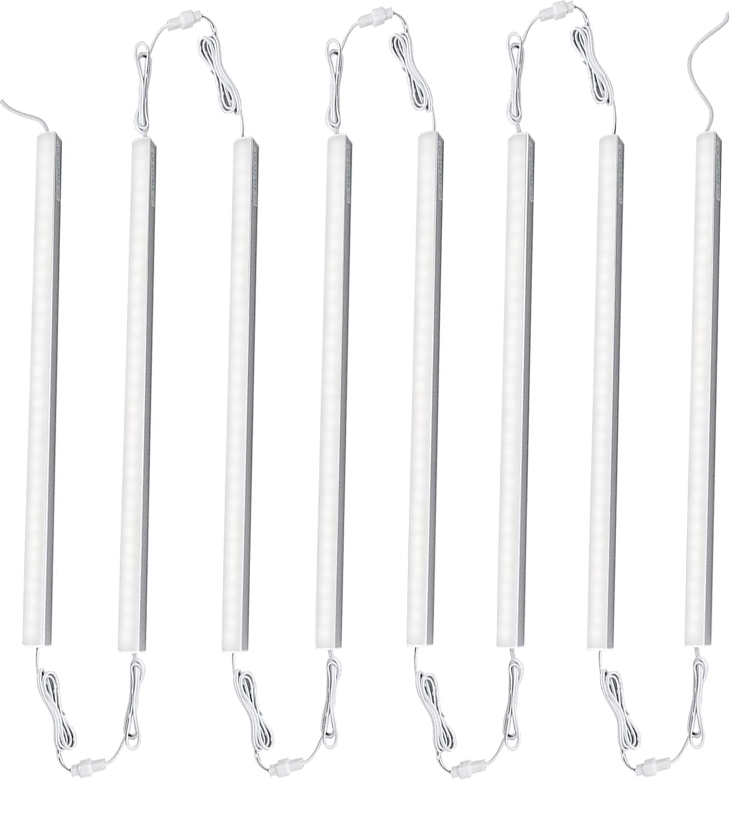 Cefrank V-Shape Under Cupboard Lighting – 8-Pack 30cm Rigid LED Bars ,6000K White