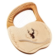 Cega 21-String Lyre Harp - Spruce Topboard, Mahogany Backboard, Metal Strings - Includes Tuning Wrench, Picks, and Music Note Sticker