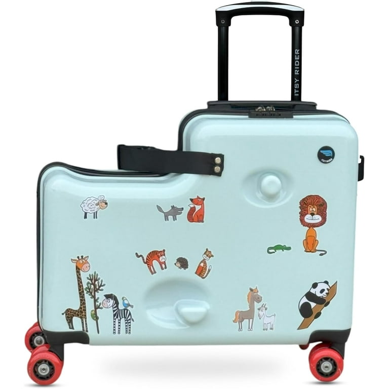 Kids Ride-On Luggage With DIY Coloring - 20" Spinner Suitcase With TSA Lock & Markers-488862
