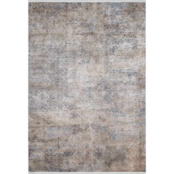 Cehrom Anthracite Medallion Polyester Area Rugs for Living Room Washable Rugs Boho Moroccan Area Rug Soft Geometric Bohemian Carpet Distressed Indoor Rug for Bedroom Dining Room Office Nonslip Rug