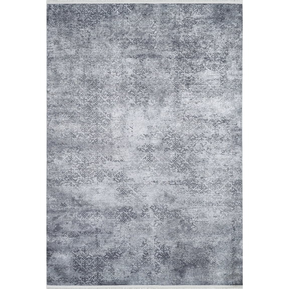 Cehrom Anthracite Medallion Polyester Area Rugs for Living Room Washable Rugs Boho Moroccan Area Rug Soft Geometric Bohemian Carpet Distressed Indoor Rug for Bedroom Dining Room Office Nonslip Rug