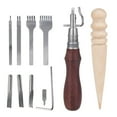 thumbnail image 1 of 1 Set Leather Crafting Tools Supplies Leather Starter Kit Leather Stitching Kit, 1 of 8