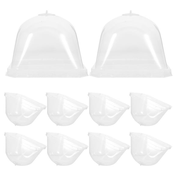 Ceiather 10pcs Plant Nursery Protector Transparent Garden Protection Dome Gardening Tool