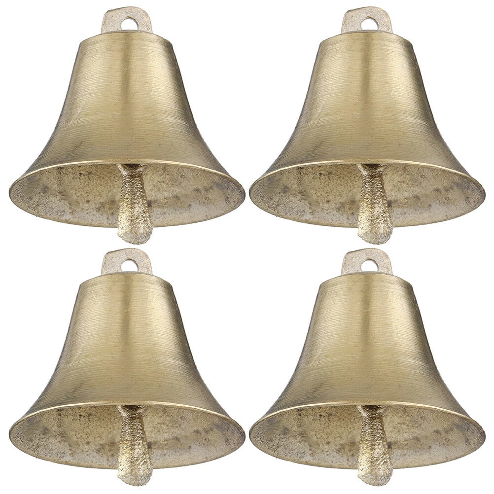 2-Pack Vintage Copper Animal Bells - 4.7x5cm Grazing Bells For Cows, Horses, Sheep & Pets