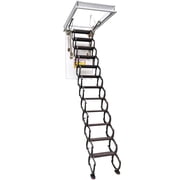 Ceiling Attic Ladder Folding Loft Extension Stairs Chocolate Carbon Steel 9.8ft Height 12 Steps Opening Size 27.56" x 47.24"