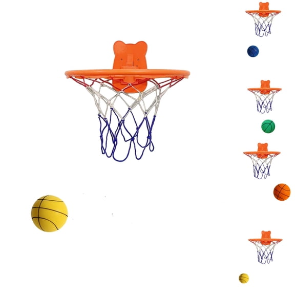 Ceiling Basketball Hoop, Hanging Indoor Basketball Hoop on The Ceiling, Mini Basketball Goal with Soft Ball for Bedroom Office, Funny Stress-Relieving Toy for Adults and Kids, No Assembling