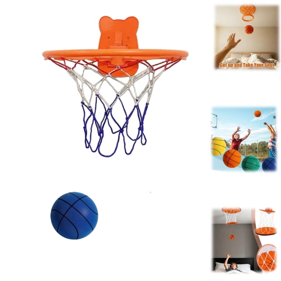 Ceiling Basketball Hoop, Hanging Indoor Basketball Hoop on The Ceiling, Mini Basketball Goal with Soft Ball for Bedroom Office, Funny Stress-Relieving Toy for Adults and Kids, No Assembling