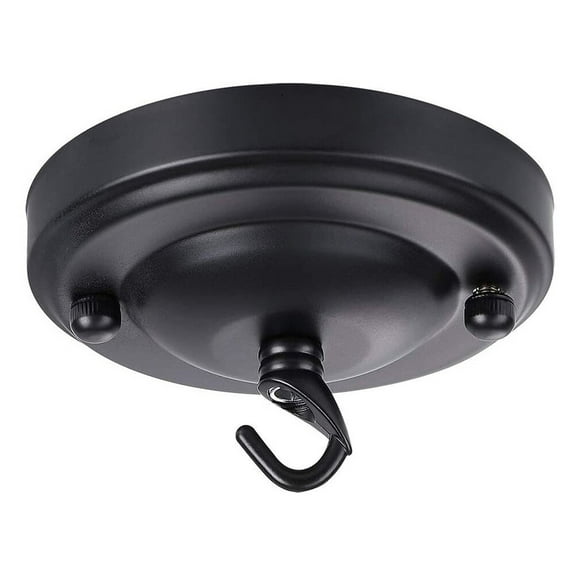 MERRYHAPY Retro Style Black Ceiling Light Cover Plate and Mounting Bracket for Indoor Fixtures