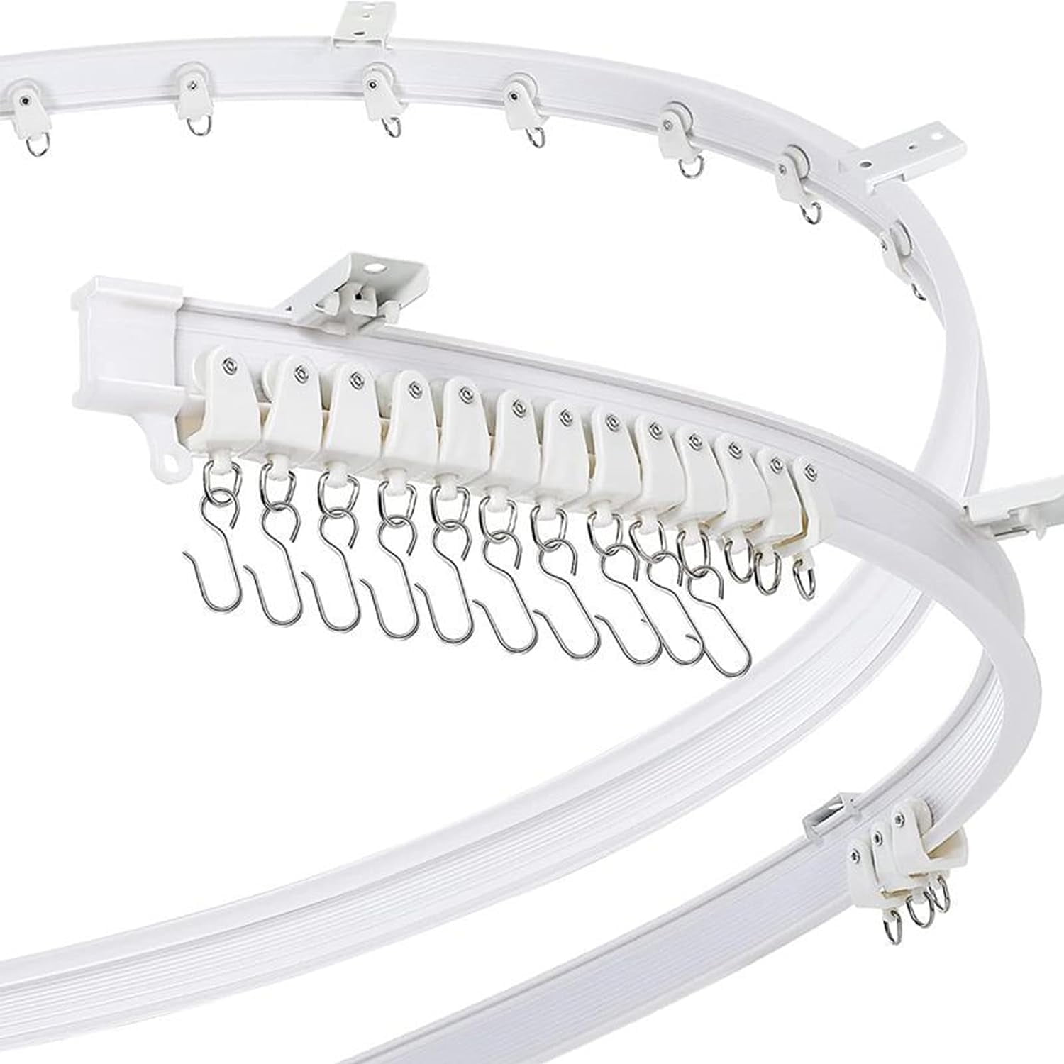 Ceiling Curtain Track 22.1FT/7M Bendable Ceiling Mount Flexible Window ...