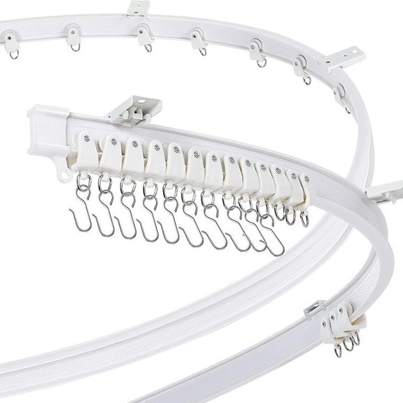 Ceiling Curtain Track 39.4FT/12M Bendable Ceiling Mount Flexible Window Rails for Room Divider, RV, Bay Window, Shower Space , Bunk Bed Curved Curtain System