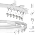 thumbnail image 1 of KOLAKO Ceiling Curtain Track, 20Ft Flexible Bendable Curtain Rail Wall Mounted, Curved Ceiling Track System, White, 1 of 8