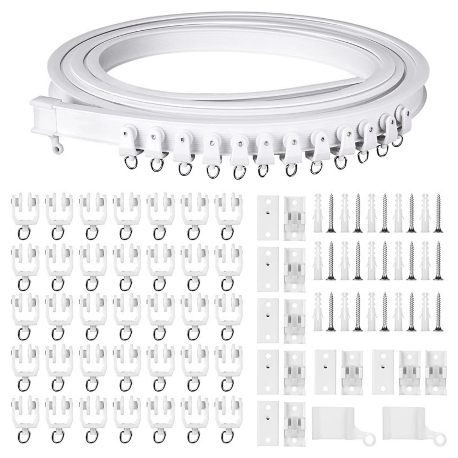 Ceiling Curtain Track, Curved Ceiling Curtain Track Bendable Wall Mount