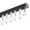 thumbnail image 1 of Ceiling Curtain Track Room Divider Curtain Rods Set with Hooks,3FT-18FT Adjustable Length Curtain Track,Black, 1 of 8