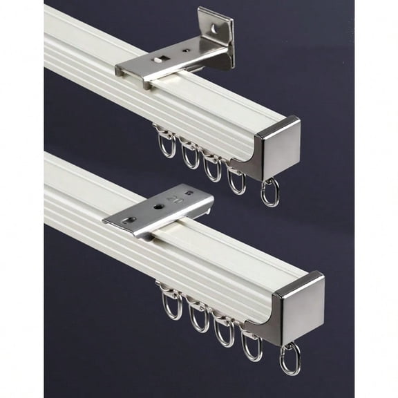 Ceiling Curtain Track SetRoom Divider Track Shower Curtain Track Set With Hooks And All Accessories For Living Room Bed Room Closet And Sliding Door For Spaces 6ft 12ft Wide White