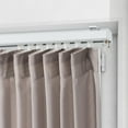 thumbnail image 1 of Ceiling Curtain Track System 12–18 FT Adjustable, Heavy Duty Aluminum Curtain Rail with Roller Hooks, Ultra Thin White Ceiling Mount Curtain Track for Room Divider, Shower Curtain, Living Room, 1 of 14