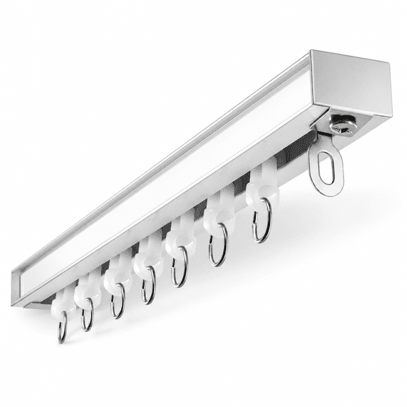 Ceiling Curtain Track Wall Mount Tracks White 6ft-9ft