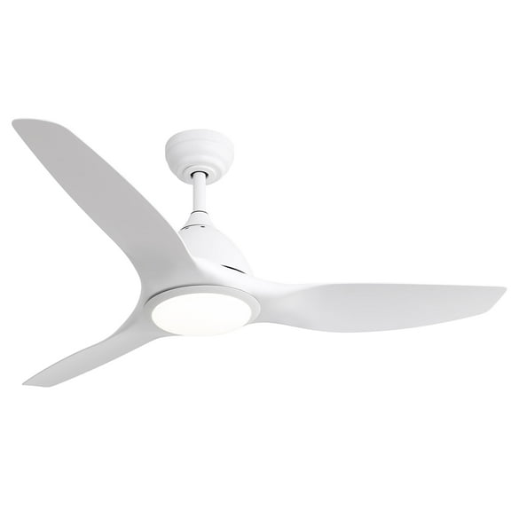 Sofucor 52 Inch Outdoor Ceiling Fans with Lights, Modern 3 Blade Ceiling Fan with Dimmable Memory LED, High 7000CFM 6-Speed 3-Timer Reversible DC Motor, for Indoor Outdoor Bedroom Living Room, White
