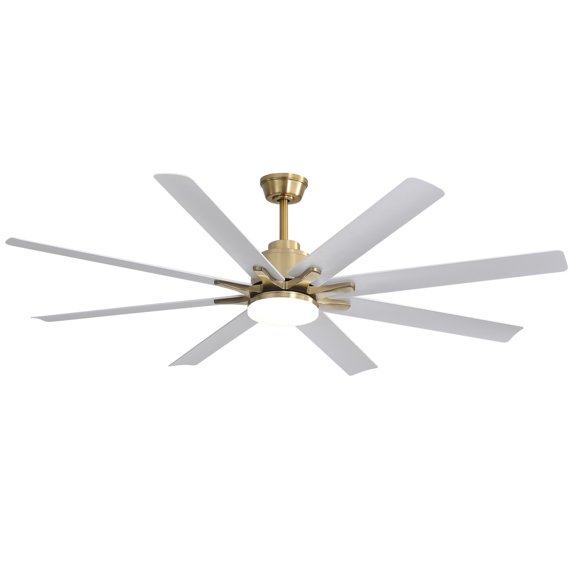 Sofucor Ceiling Fan 66 Inch Smart Ceiling Fan with Lights and Remote, APP Control, Compatible with Alexa/Google, Indoor Outdoor Low Profile White Ceiling Fan